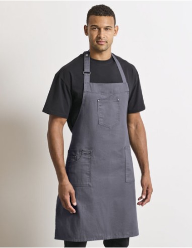 PRE-PR132-Cotton Chino Bib Apron